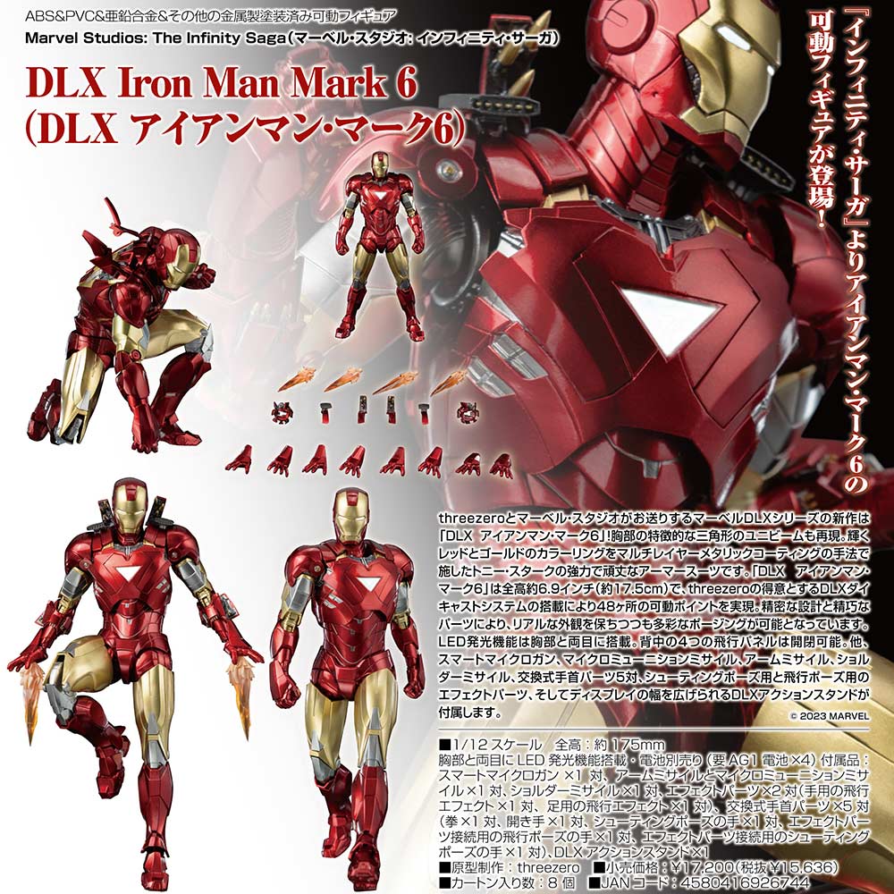 threezero インフィニティ・サーガ DLX アイアンマン・マーク46 Iron Man Mark 46 DLX Collectible Figure by Threezero
